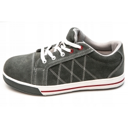 LAHTI PRO PÓŁBUTY ZAMSZOWE SZARO - CZERWONE