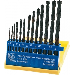 Wiertła do metalu HSS, 1.5-6.5 mm, zestaw 13 szt.
