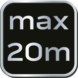 Dalmierz laserowy, zasięg 20 m