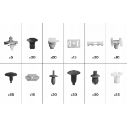 Zestaw spinek samochodowych Volkswagen, 255 sztuk