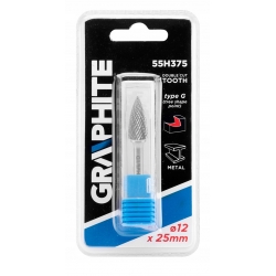 Frez do metalu HM, typ G (ostrołukowy ostry), 12 x