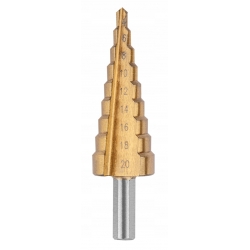 Zestaw wierteł stopniowych, 3 szt, powłoka TiN