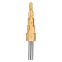 Zestaw wierteł stopniowych, 3 szt, powłoka TiN