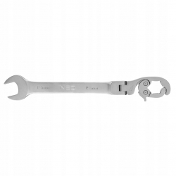 Klucz płasko-oczkowy, przegubowy, oczko otwierane