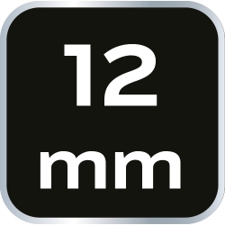 Klucz oczkowy dwustronny z grzechotką, długi 12 mm