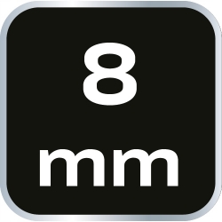 Klucz oczkowy dwustronny z grzechotką, długi 8 mm