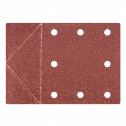 Papier ścierny 115 x 160 mm, otwory, perforacja do