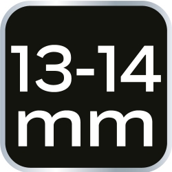 Klucz oczkowy półotwarty 13 x 14 mm