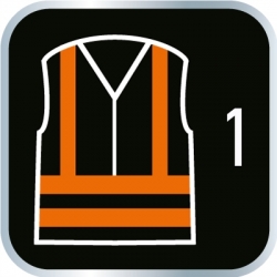 Ogrodniczki robocze, ostrzegawcze, pomarańczowe, r