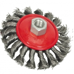 Szczotka druciana 6-rzędowa, drewniany uchwyt