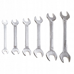 Klucze płaskie dwustronne 6-17 mm, zestaw 6 szt.