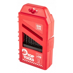 Wiertła do metalu HSS, 1.0-10.0 mm, zestaw 19 szt.