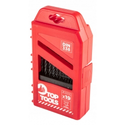 Wiertła do metalu HSS, 1.0-10.0 mm, zestaw 19 szt.