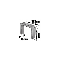 Zszywki typ J, 6 mm, 1000 szt.