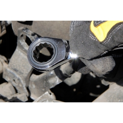 Proline Klucz płasko-oczkowy z grzechotką 19mm