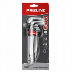 PROLINE 48329 Zestaw kluczy imbusowych z kulką 9el