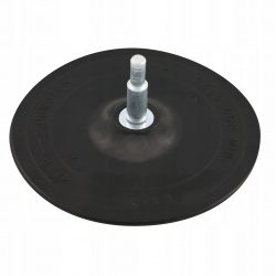 Proline Dysk gumowy 125mm z trzpieniem ze śrubą -