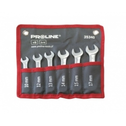 PROLINE ZESTAW KLUCZE OCZKOWO PŁASKIE KRÓTKIE 6EL.