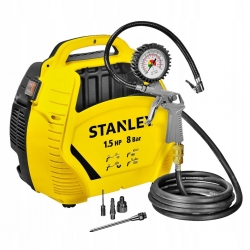 STANLEY KOMPRESOR BEZOLEJOWY SPRĘŻARKA + PISTOLET