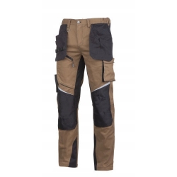 LAHTI PRO SPODNIE ROBOCZE BRĄZOWO-CZARNE SLIM 2XL