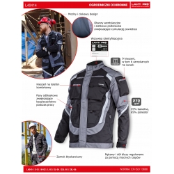 LAHTI PRO BLUZA ROBOCZA CZARNO-SZARA + ODBLASK S