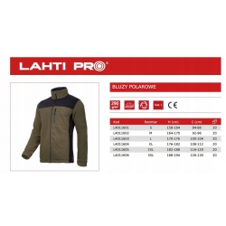 LAHTI PRO Polar bluza robocza Khaki-czarna roz. S