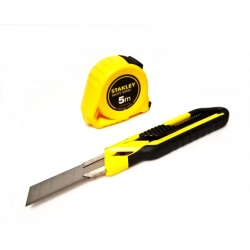 STANLEY MIARA 5M MIARKA + NÓŻ NOŻYK