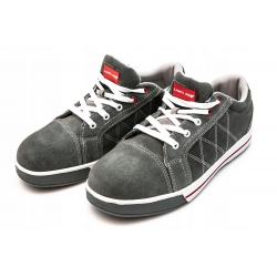 LAHTI PRO PÓŁBUTY ZAMSZOWE SZARO - CZERWONE