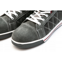 LAHTI PRO PÓŁBUTY ZAMSZOWE SZARO - CZERWONE