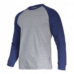 LAHTI PRO KOSZULKA RĘKAWEM SZARO - GRANATOWA L