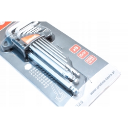 PROLINE KLUCZE IMBUSOWE DŁ Z KULKĄ 9 SZT. 1,5-10MM