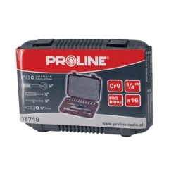 ZESTAW Kluczy nasadowych PROLINE 16 el. (18716)