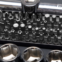 Klucze nasadowe 1/4 3/8 1/2cala + płasko-oczkowe(58217)